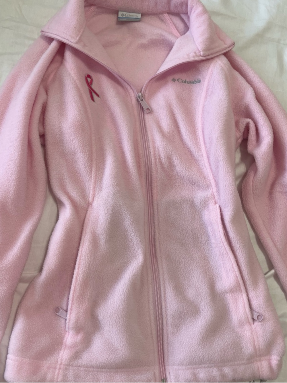 Columbia Light Pink Girls' Full-Zip Fleece Jacket